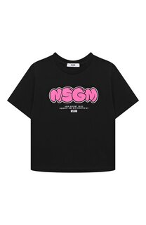 Хлопковая футболка MSGM kids