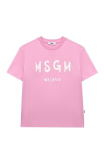 Хлопковая футболка MSGM kids