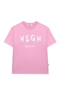 Хлопковая футболка MSGM kids