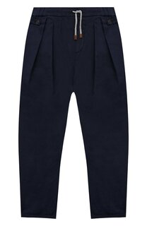 Брюки из льна и хлопка Brunello Cucinelli