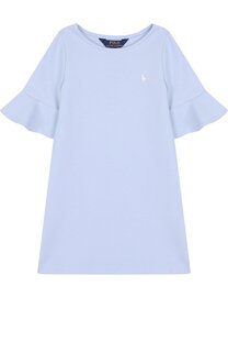 Хлопковое мини-платье А-силуэта Polo Ralph Lauren