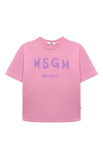 Хлопковая футболка MSGM kids