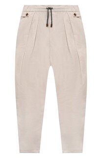 Брюки из льна и хлопка Brunello Cucinelli