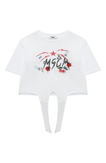 Хлопковая футболка MSGM kids