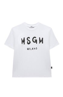 Хлопковая футболка MSGM kids