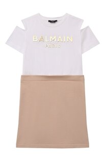 Хлопковое платье Balmain