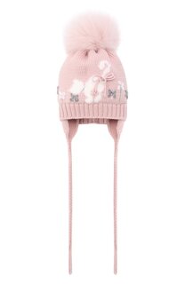 Шерстяная шапка с меховым помпоном Catya