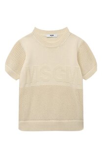 Хлопковый пуловер MSGM kids