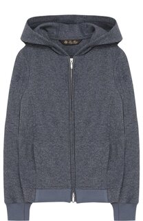 Спортивный кардиган с капюшоном из шерсти и кашемира Loro Piana