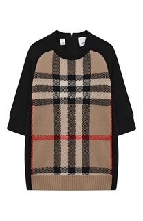 Платье из шерсти и кашемира Burberry