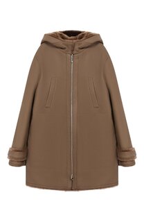 Двусторонняя дубленка с капюшоном Loro Piana