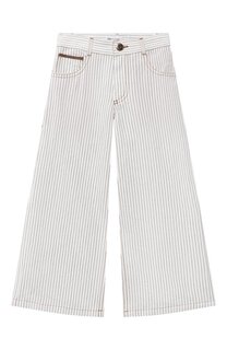 Брюки из хлопка и льна Brunello Cucinelli