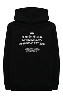 Хлопковое худи MSGM kids