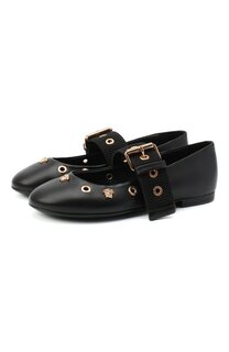 Кожаные балетки Versace