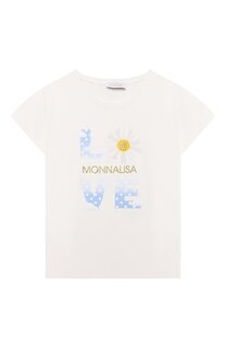 Хлопковая футболка Monnalisa