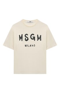 Хлопковая футболка MSGM kids