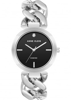 fashion наручные женские часы Anne Klein 4001BKSV. Коллекция Diamond