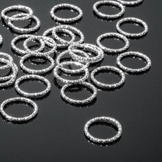 Кольцо соединительное (разъемное) из нержавеющей стали, 1,5*1,5см, цвет серебро Queen Fair