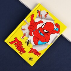 Блокнот а6, 40 листов в твердой обложке, человек-паук Marvel
