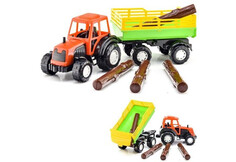 Машины Toy Mix Трактор с прицепом и дровами 42 см BTG-063