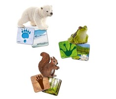 Игровые фигурки Schleich Набор фигурок с обучающими карточками Мир диких животных
