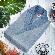 Халат махровый, 100% хлопок, синий, L-XL, ТАС, Mavi, 6 121 Tас