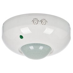 Датчик движения потолочный, 1200 Вт, 5-480 с, 8 м, белый, 1/50, General Lighting Systems, GMS4-C-8-7-W