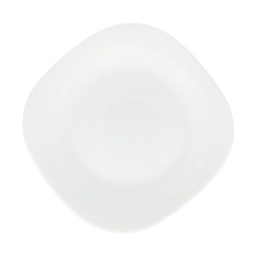 Тарелка обеденная Кулинарк белая каре 27 см