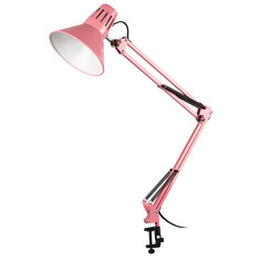 Настольные лампы для рабочего стола лампа настольная ЭРА на струбцине E27 40Вт розовая ERA