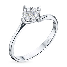 Кольцо из серебра э0612кц09200304_white ЭПЛ Даймонд