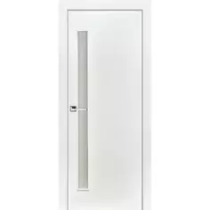 Дверь межкомнатная остекленная без замка и петель в комплекте 60x200 см финиш-бумага цвет белый Принцип
