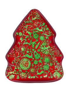 Блюдо Elan Gallery Елочка 24x19x2.5cm Red-Green 120824