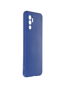 Чехол DF для Vivo V23e Silicone с микрофиброй Blue vOriginal-08