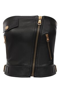 Кожаный топ Versace