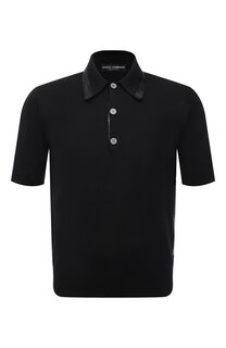 Поло из шелка и хлопка Dolce & Gabbana
