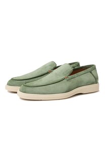 Замшевые лоферы Santoni