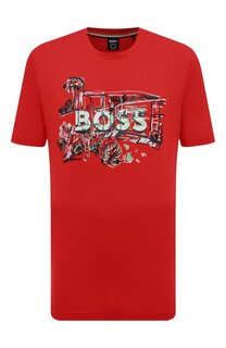 Хлопковая футболка BOSS