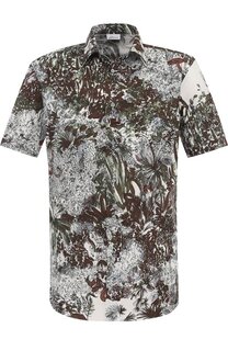 Хлопковая рубашка с принтом Brioni