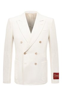 Пиджак изо льна и хлопка Gucci