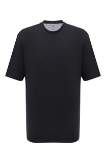 Футболка из шелка и хлопка Brunello Cucinelli
