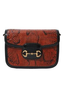 Сумка 1955 Horsebit small из кожи питона Gucci