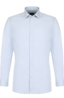 Хлопковая сорочка с воротником кент Zegna