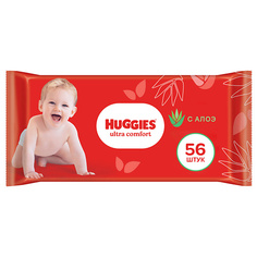 Салфетки для тела HUGGIES Влажные салфетки Ultra Comfort с алоэ 56