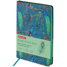 BRAUBERG Ежедневник недатированный А5, VISTA Peacocks