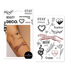 Тату DECO. Набор переводных мини-тату by Miami tattoos (Wild Life)