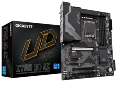 Материнская плата ATX GIGABYTE Z790 UD AX (LGA1700, Z790, 4*DDR5 (7600), 6*SATA 6G RAID, 3*M.2, 5*PCIE, 2.5Glan, WiFi, BT, HDMI, DP, USB Type-C, 5*USB