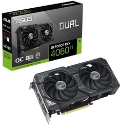 Видеокарта PCI-E ASUS GeForce RTX 4060 Ti DUAL OC (DUAL-RTX4060TI-O8G) 8GB GDDR6 128bit 5nm 2310/18000MHz HDMI/3*DP