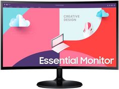 Монитор 23,8" Samsung S24C360EAI LS24C360EAIXCI черный, FHD, VA, 75 Гц, 250 кд/м2, 1800R, GTG 4 мс, FreeSync, HDMI, VGA