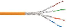 Кабель витая пара S/FTP 6а кат. 4 пары NIKOLAN NKL 9355C-OR 22AWG(0.58 мм), медь, одножильный (solid), внутренний, LSZH, нг(A)-HFLTx, оранжевый, уп/50