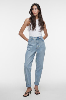 брюки джинсовые женские Джинсы mom-fit свободные с высокой посадкой Befree